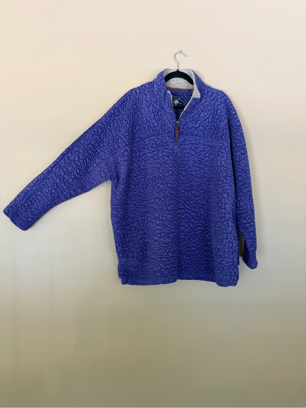 Women's Plush Half-Zip Pullover Hoodie in Violet